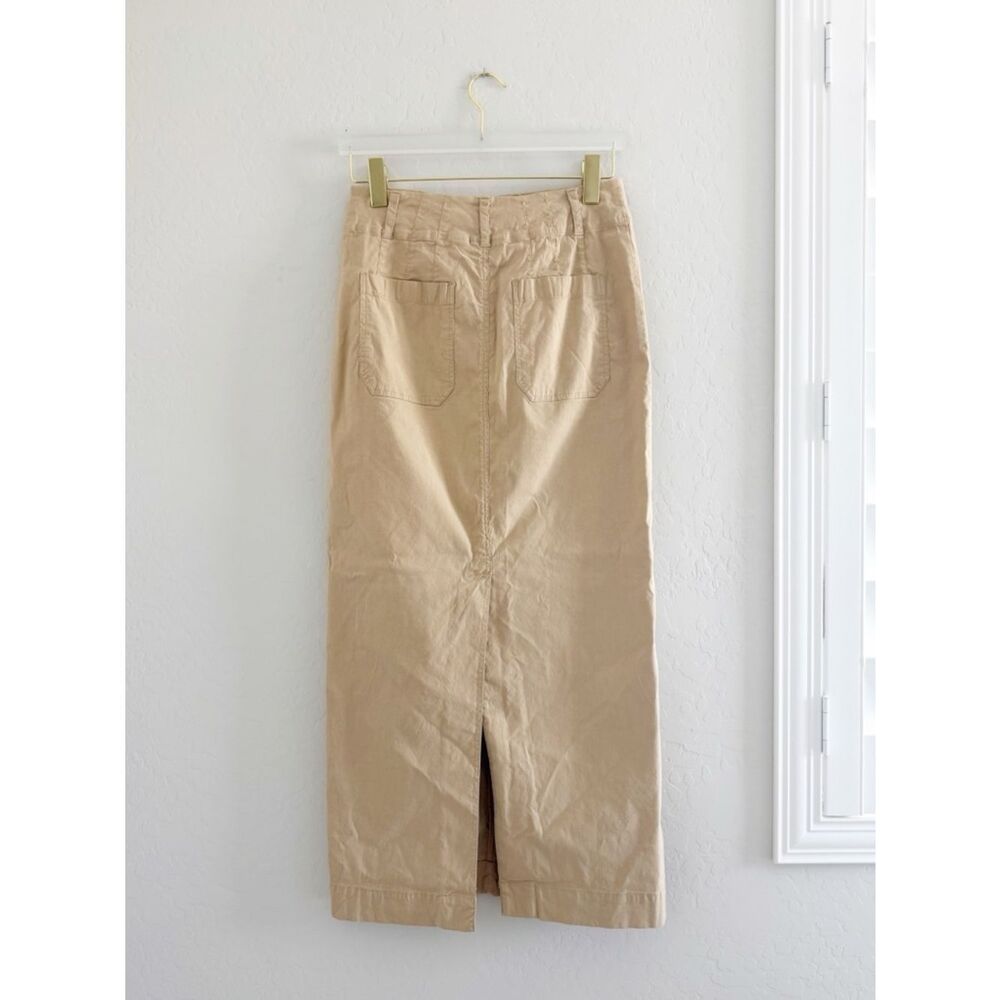 Anthropologie Maeve The Colette Maxi Skirt in Khaki Size Small - Picture 4 of 9